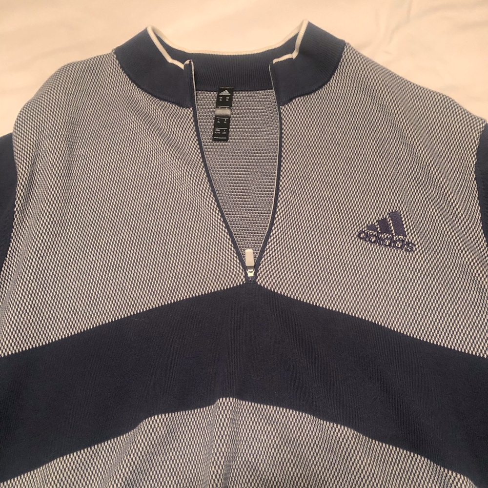 Adidas quarter zip pullover. Navy.
